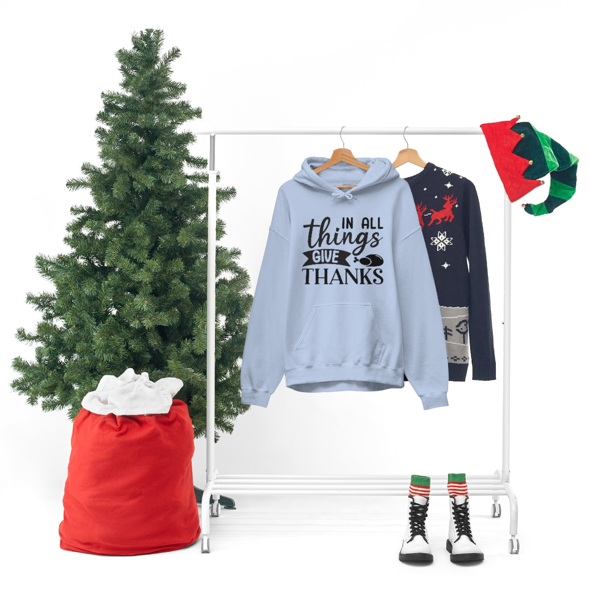 In All Things Give Thanks Unisex Heavy Blend™ Hooded Sweatshirt