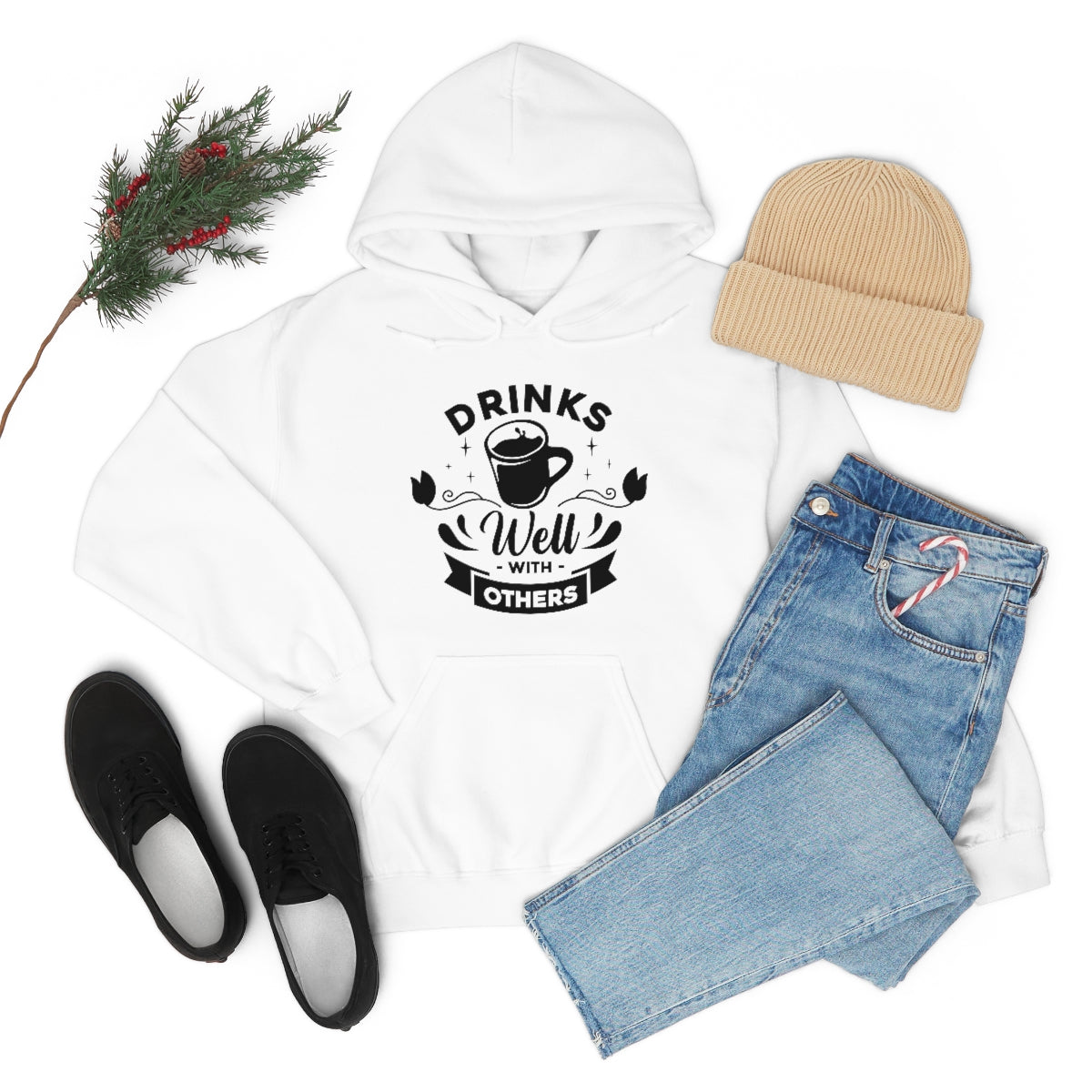 Drinks Well With Others Unisex Heavy Blend™ Hooded Sweatshirt