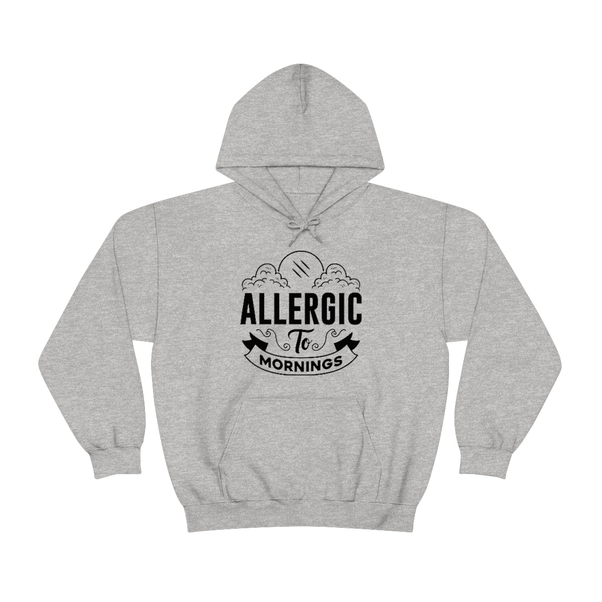 Allergic To Mornings Unisex Heavy Blend™ Hooded Sweatshirt