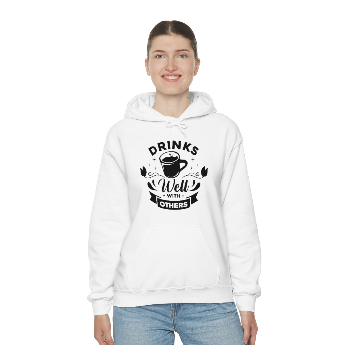 Drinks Well With Others Unisex Heavy Blend™ Hooded Sweatshirt