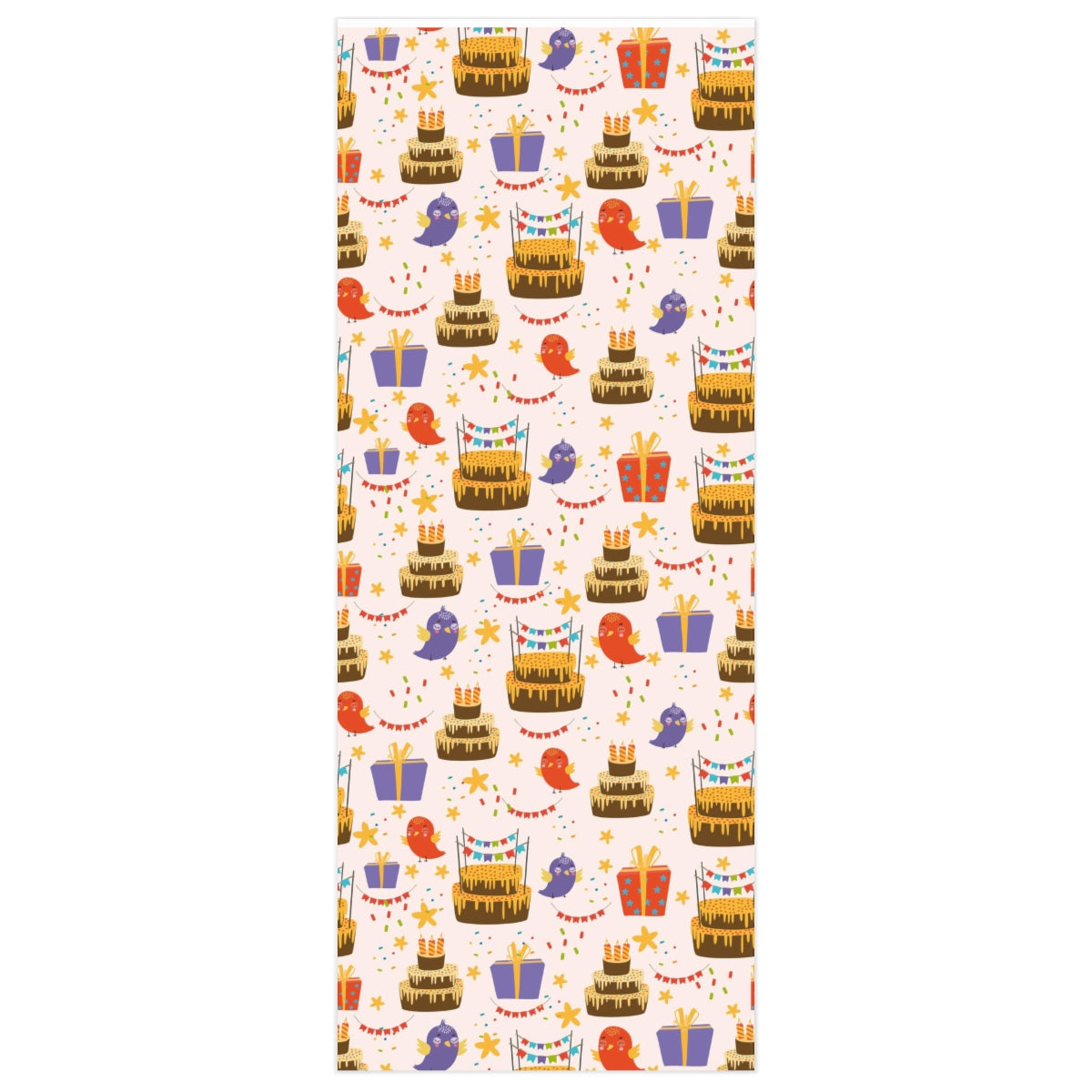 Birds Cakes & Presents Wrapping paper