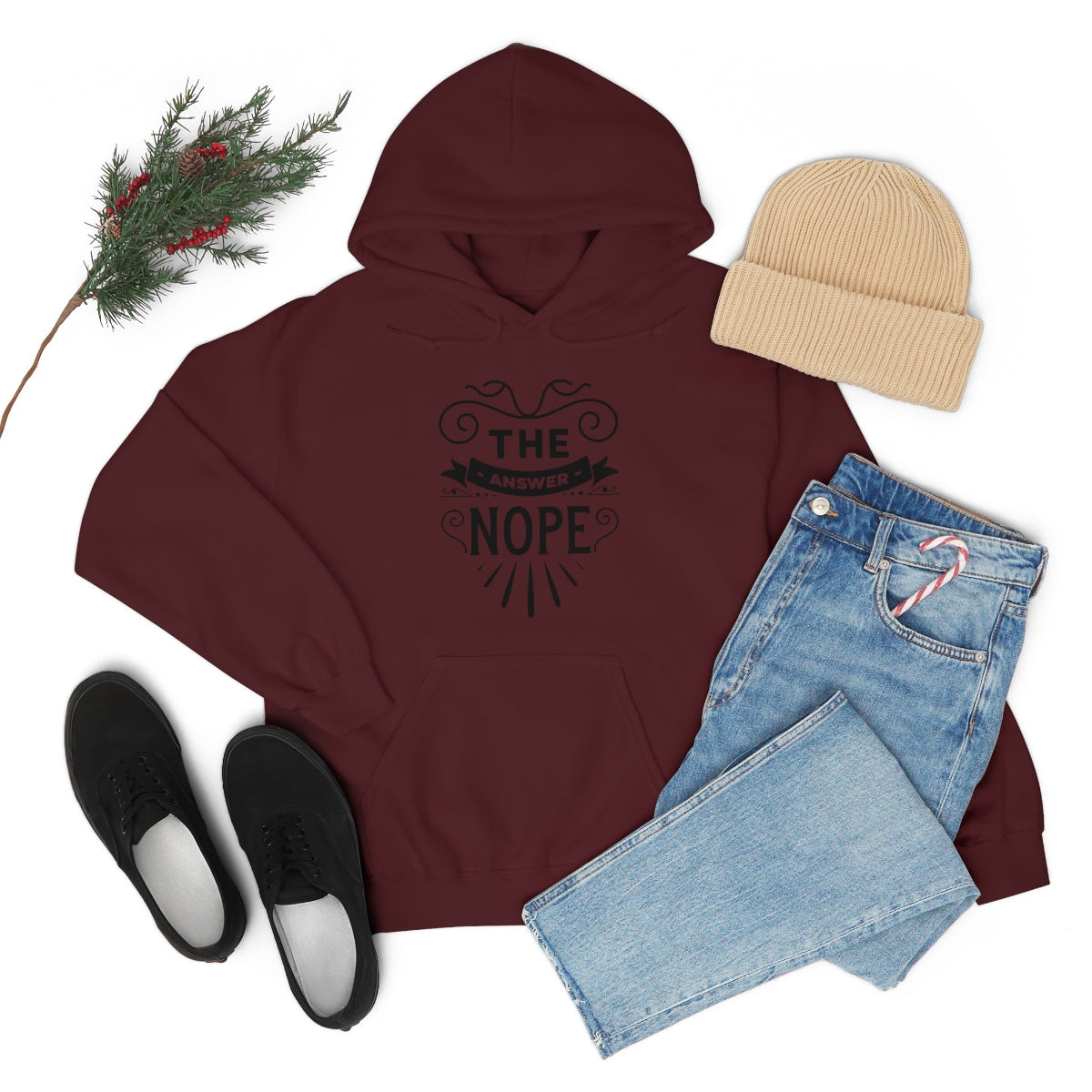 The Answer Nope Unisex Heavy Blend™ Hooded Sweatshirt