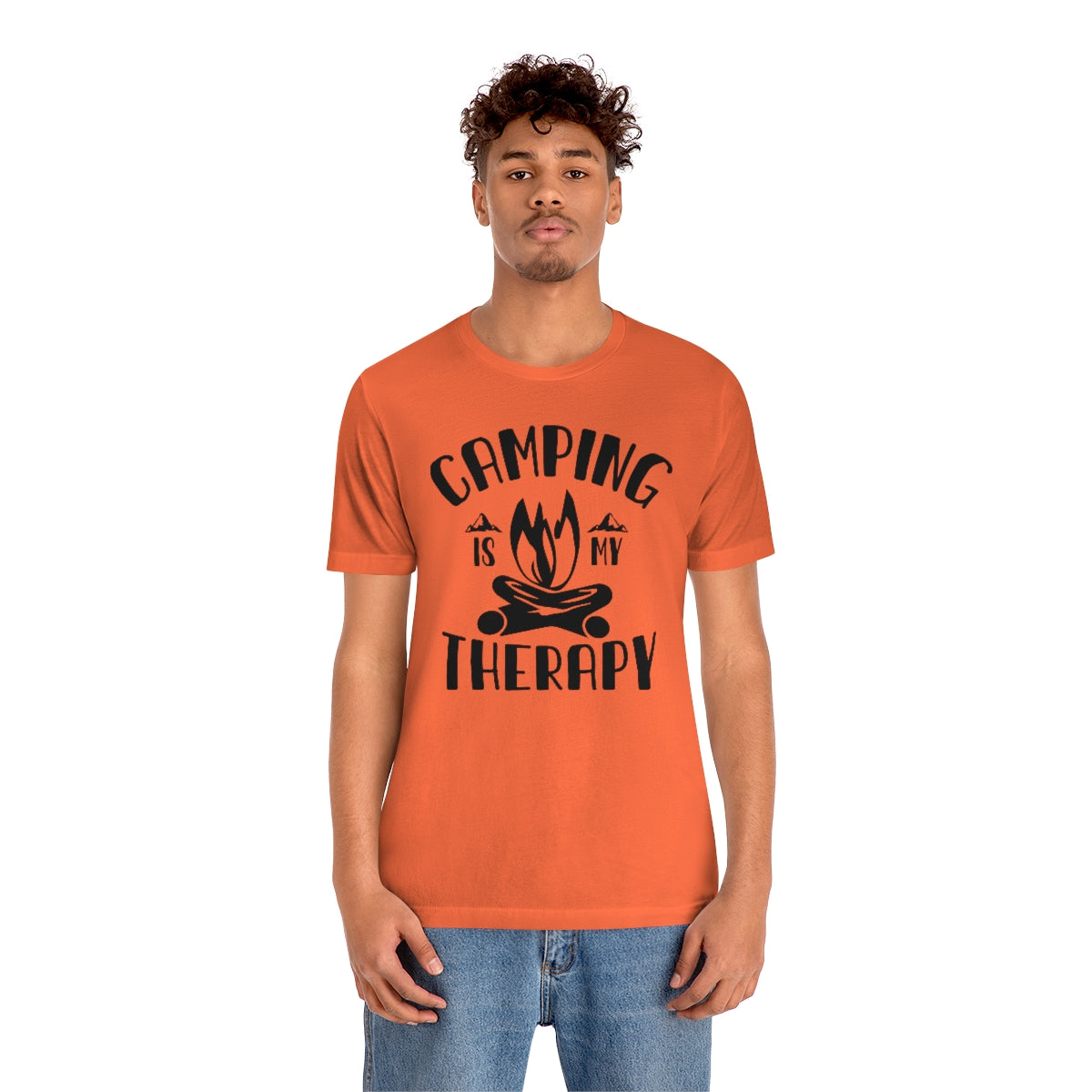 Camping is My Therapy Unisex Jersey Short Sleeve Tee