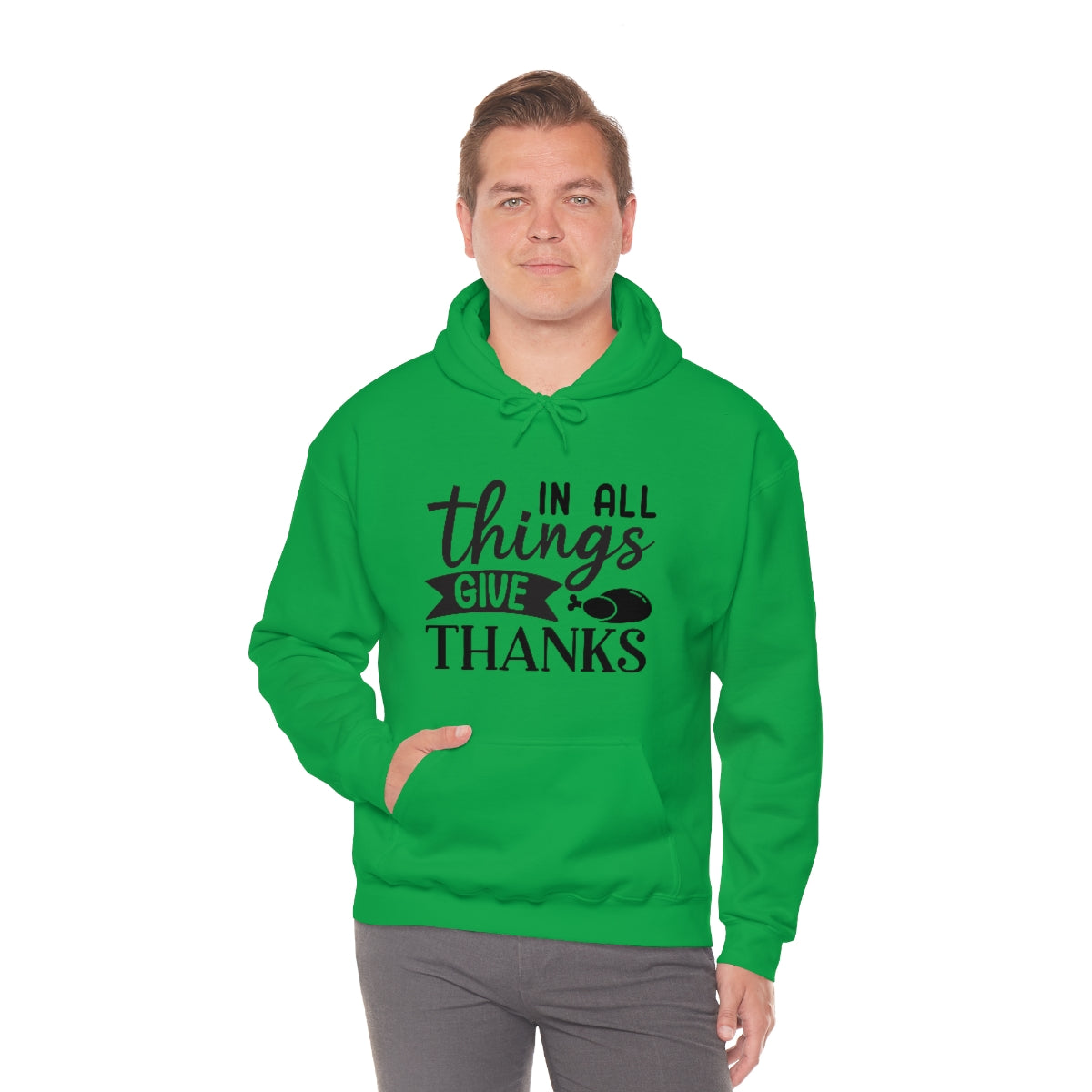 In All Things Give Thanks Unisex Heavy Blend™ Hooded Sweatshirt