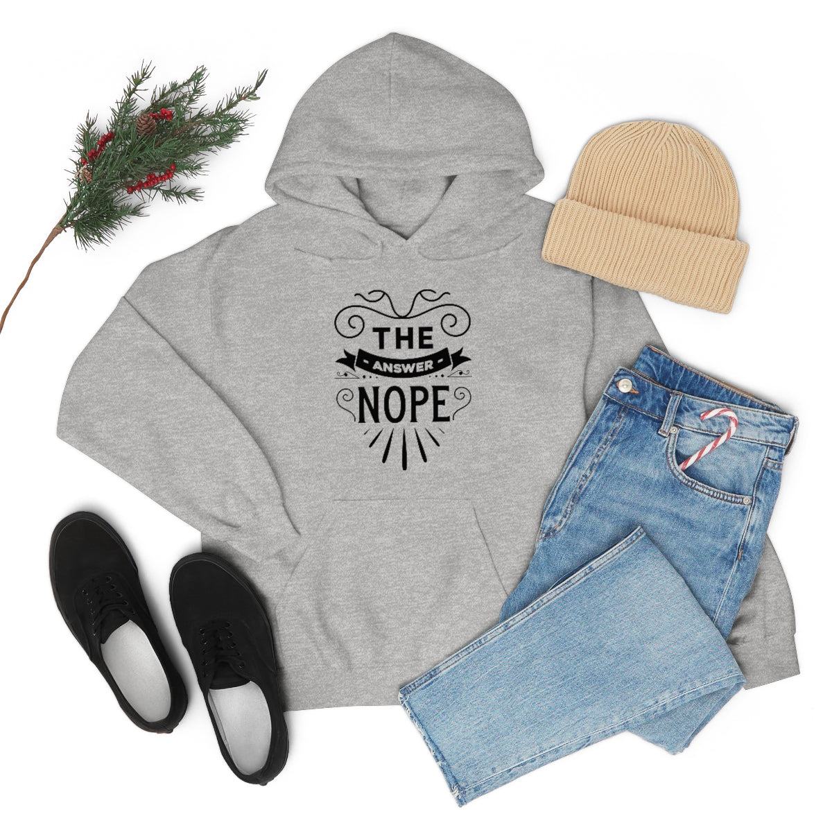 The Answer Nope Unisex Heavy Blend™ Hooded Sweatshirt