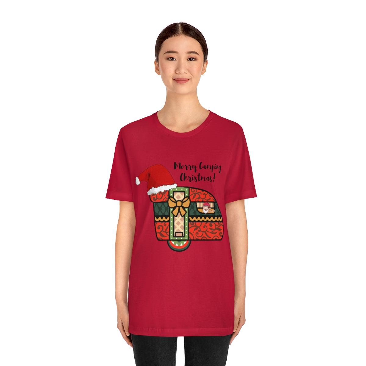 Merry Camping Christmas Unisex Jersey Short Sleeve Tee