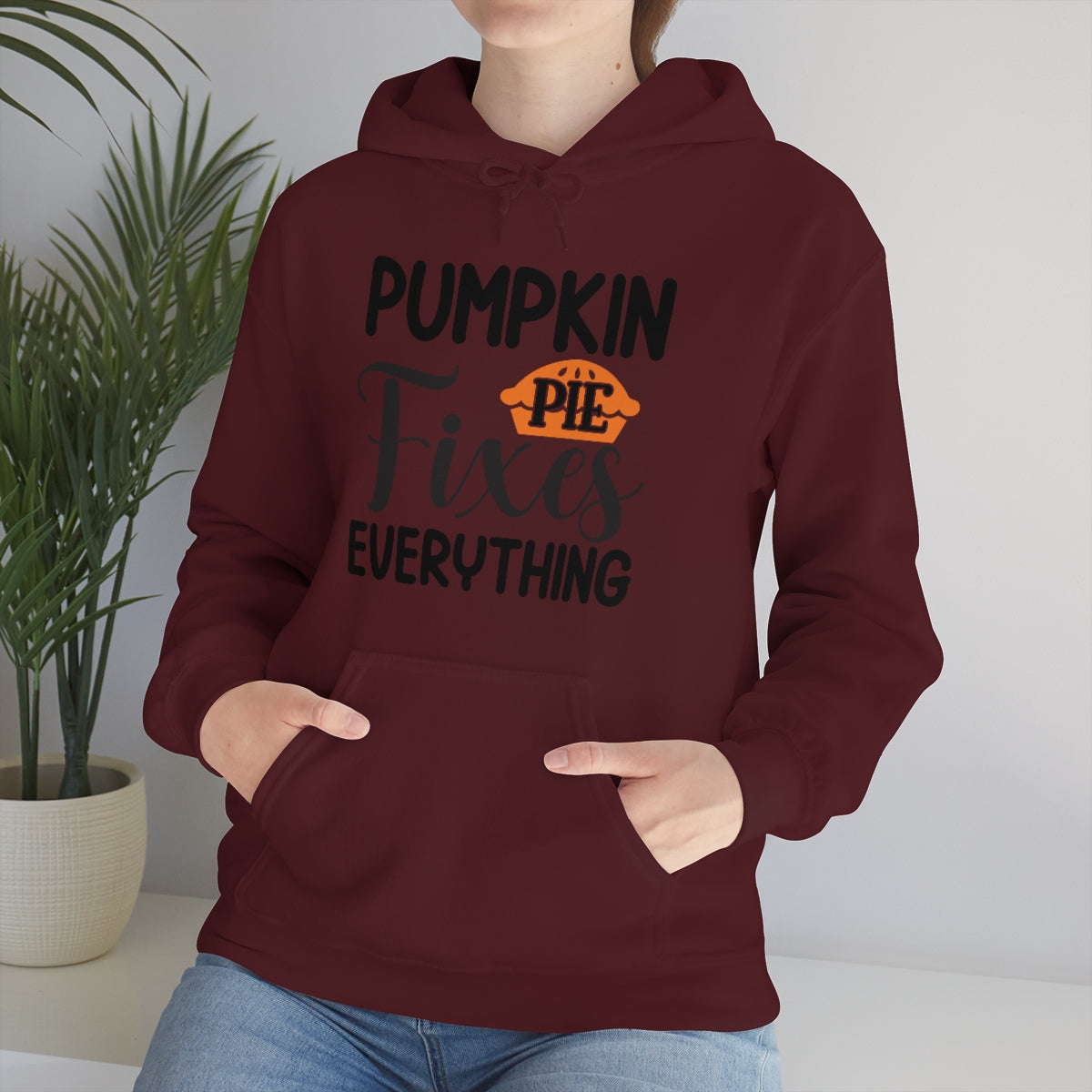 Pumpkin Pie Fixes Everything Unisex Heavy Blend™ Hooded Sweatshirt