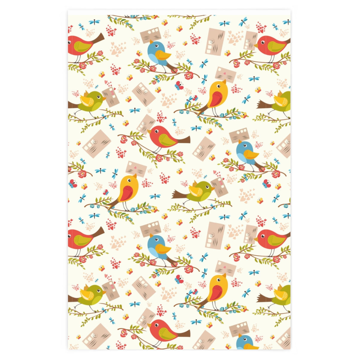 Love Birds Romantic Wrapping Paper