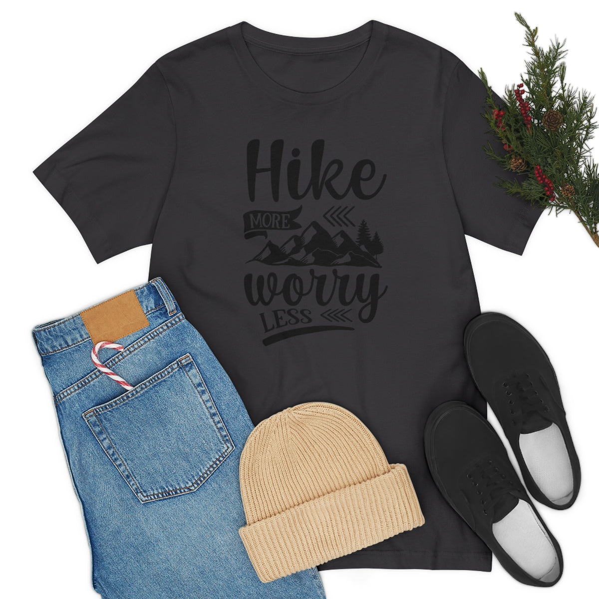 Hike More Worry Less Unisex Jersey Short Sleeve Tee