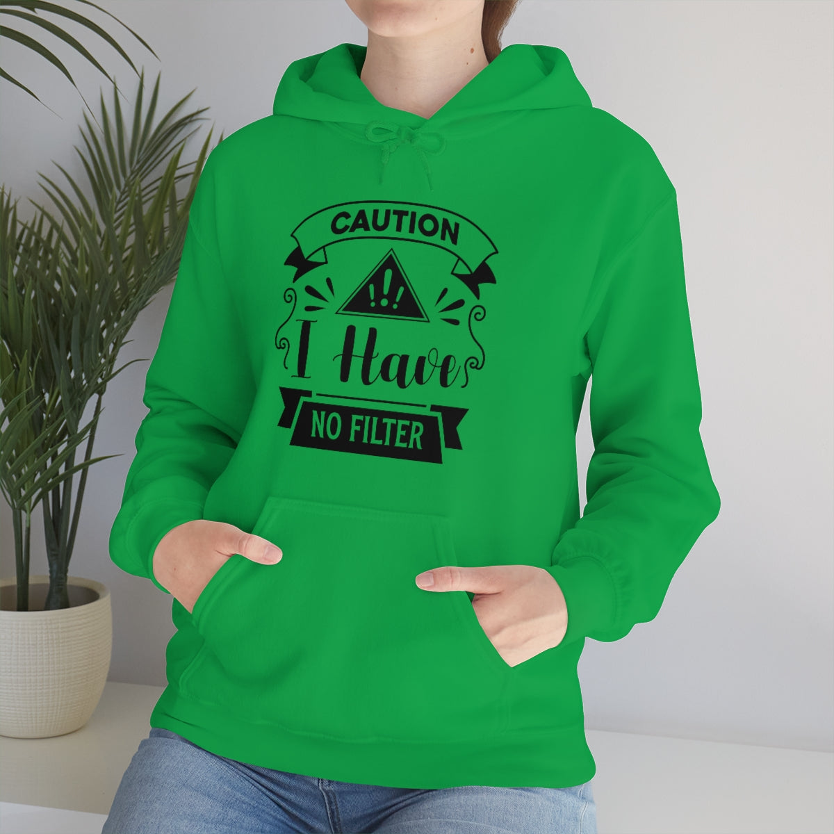 Caution I Have No Filter Unisex Heavy Blend™ Hooded Sweatshirt