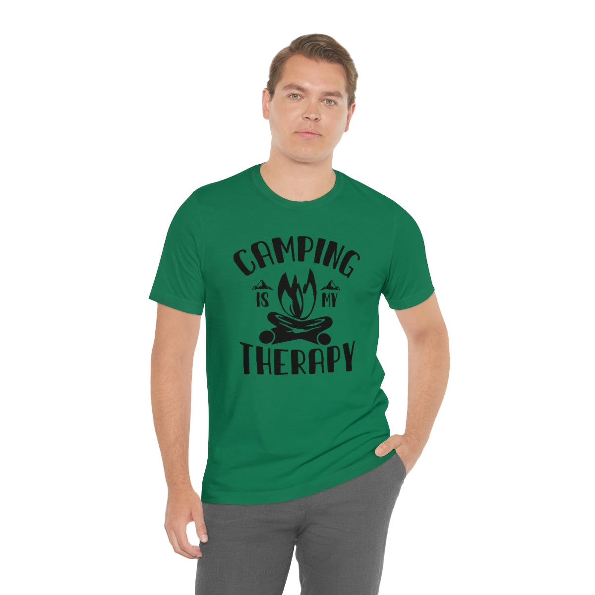 Camping is My Therapy Unisex Jersey Short Sleeve Tee