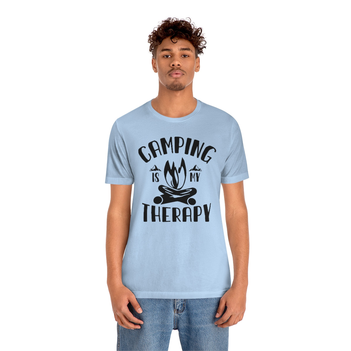 Camping is My Therapy Unisex Jersey Short Sleeve Tee