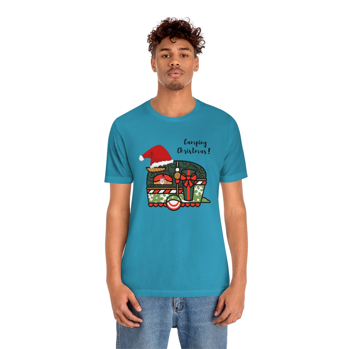 Camping Christmas Unisex Jersey Short Sleeve Tee