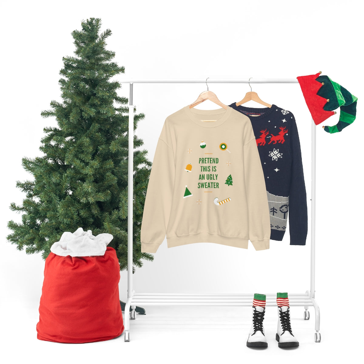 Pretend This is An Ugly Sweater Unisex Heavy Blend™ Crewneck Sweatshirt