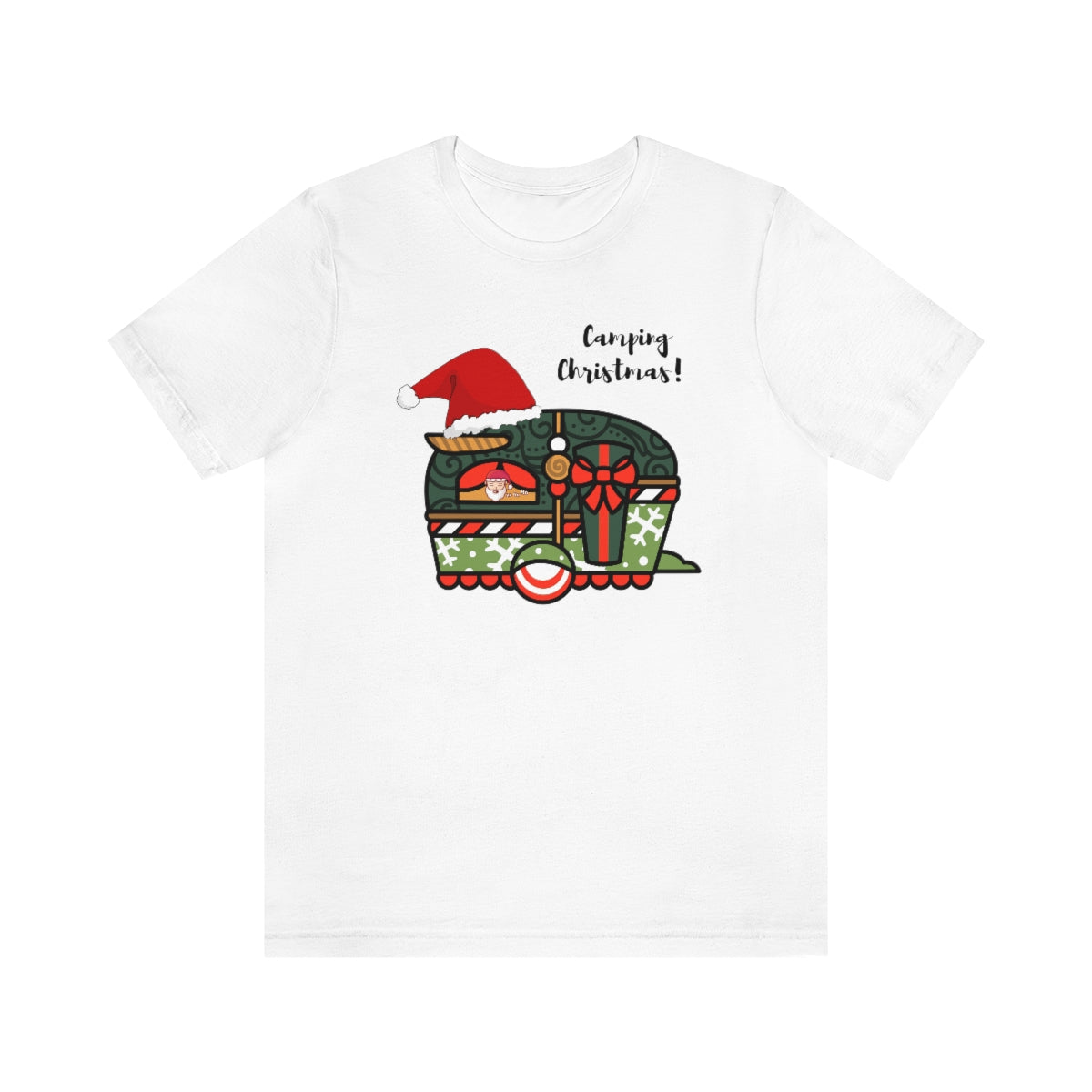 Camping Christmas Unisex Jersey Short Sleeve Tee