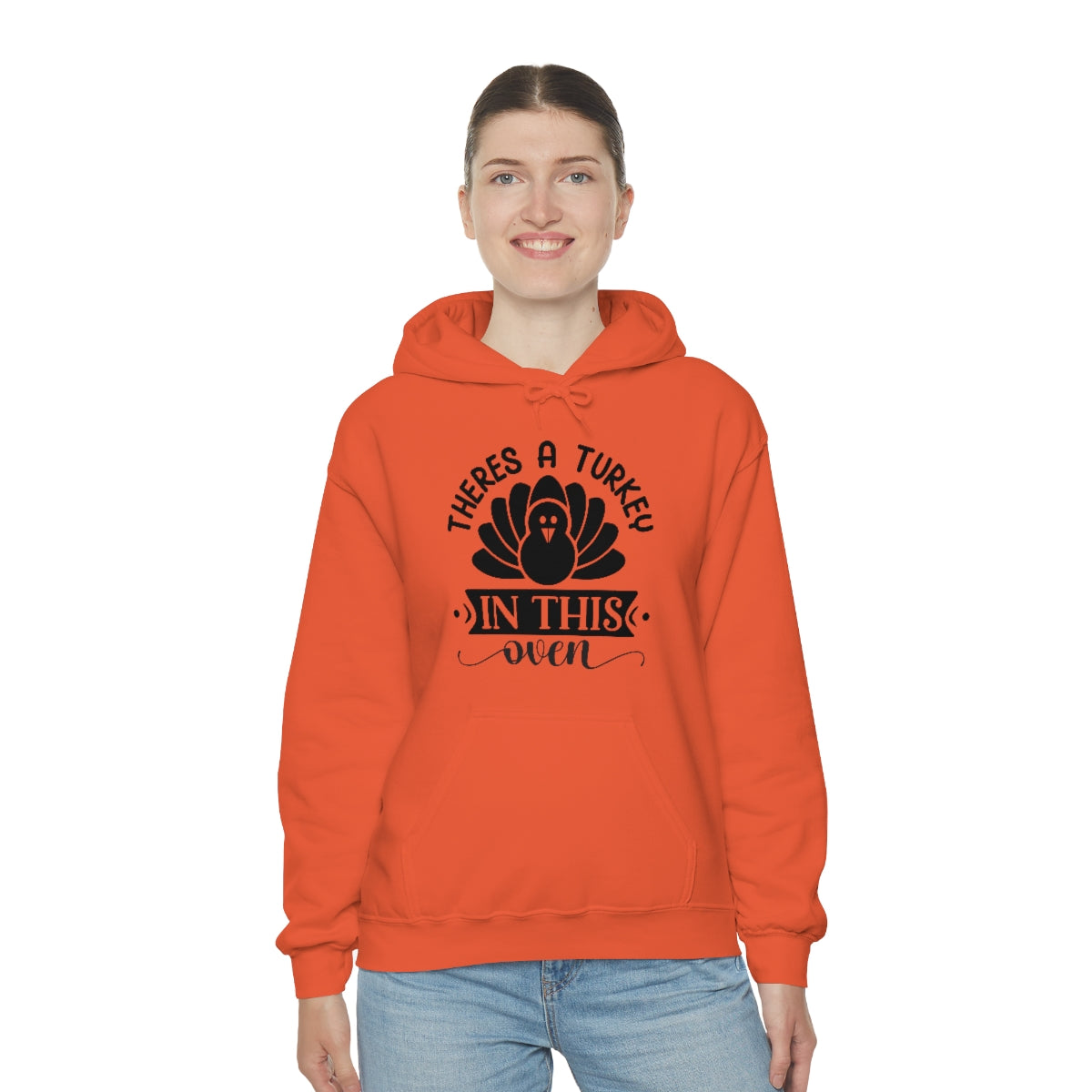 There's A Turkey In This Oven Unisex Heavy Blend™ Hooded Sweatshirt