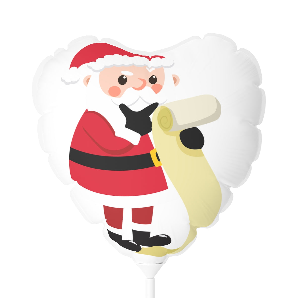 Santa Claus Christmas Balloons (Round and Heart-shaped), 11"