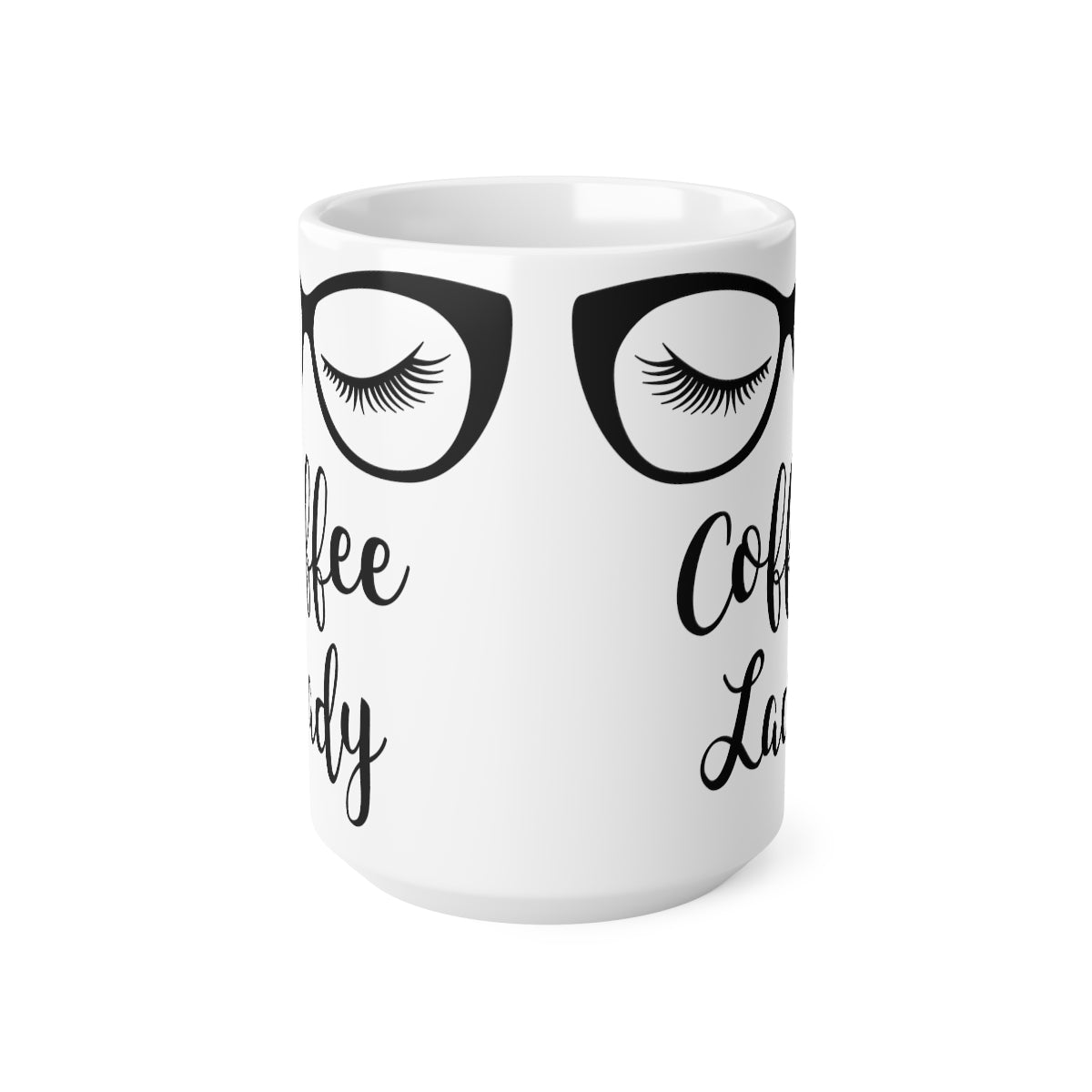 Coffee Lady Ceramic Coffee Cups, 11oz, 15oz