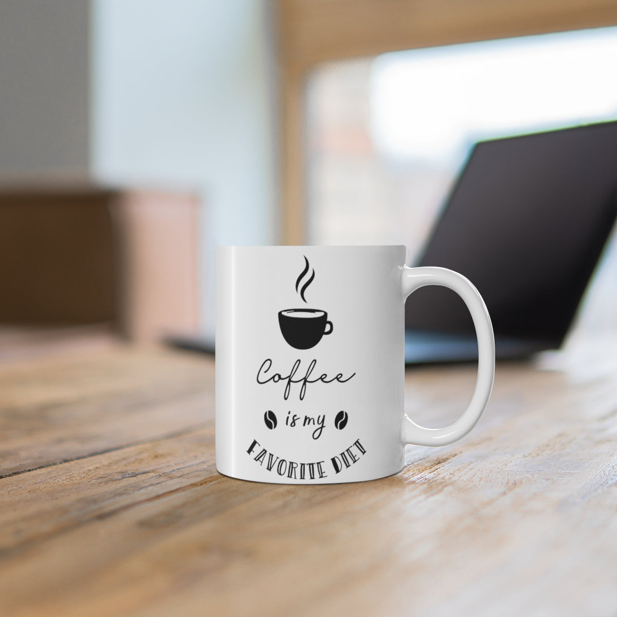 Coffee Is My Favourite Diet Ceramic Coffee Cups, 11oz, 15oz