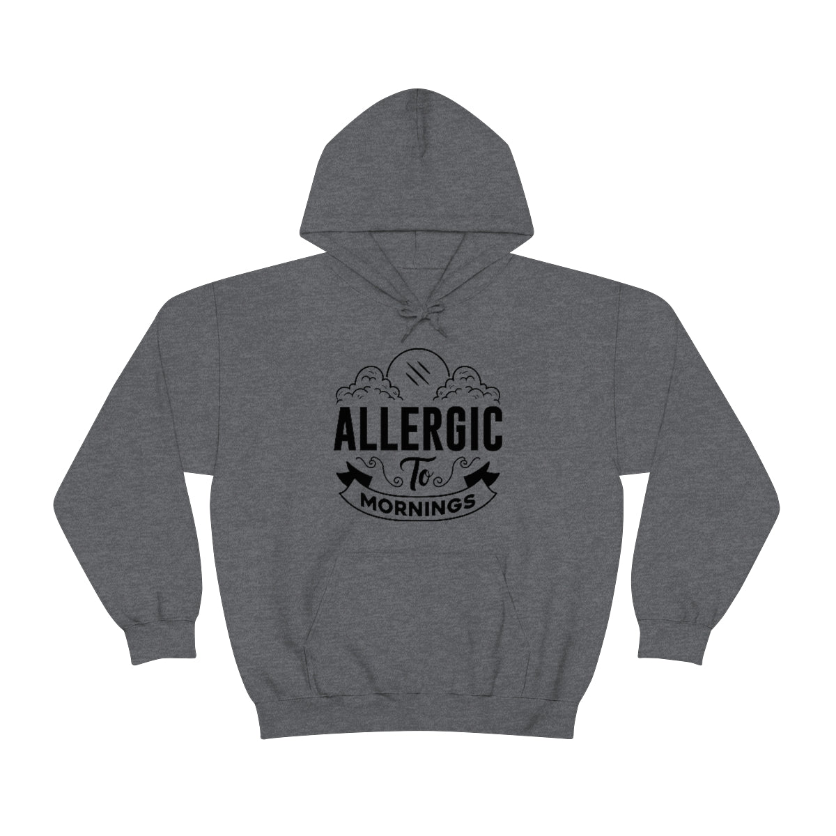 Allergic To Mornings Unisex Heavy Blend™ Hooded Sweatshirt