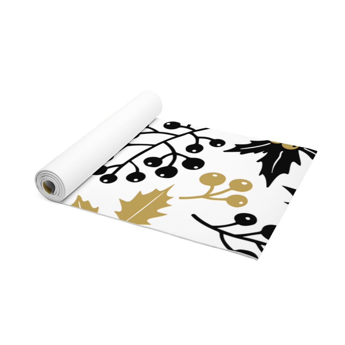 Black & Gold Christmas Foam Yoga Mat