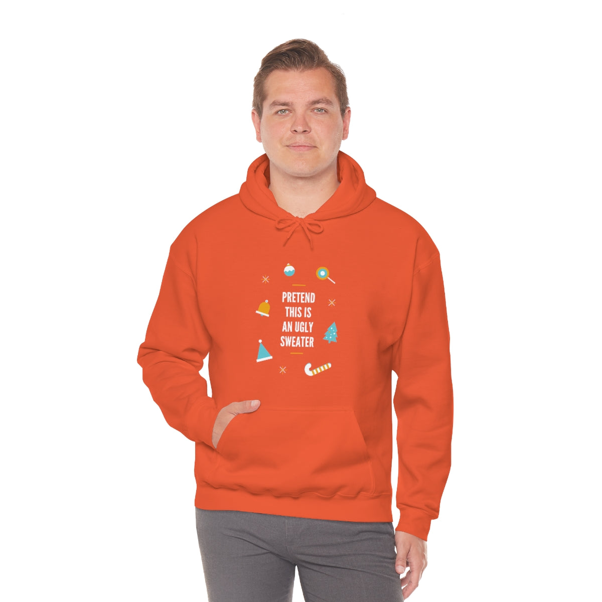 Pretend This is an Ugly Sweater Unisex Heavy Blend™ Hooded Sweatshirt