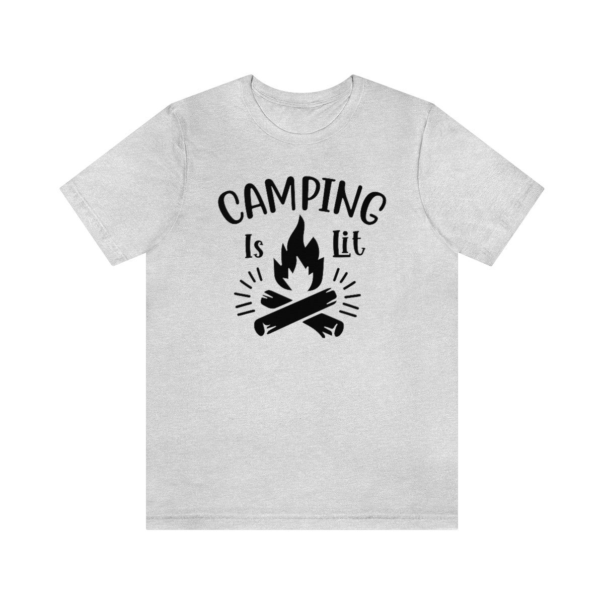 Camping is Lit Unisex Jersey Short Sleeve Tee