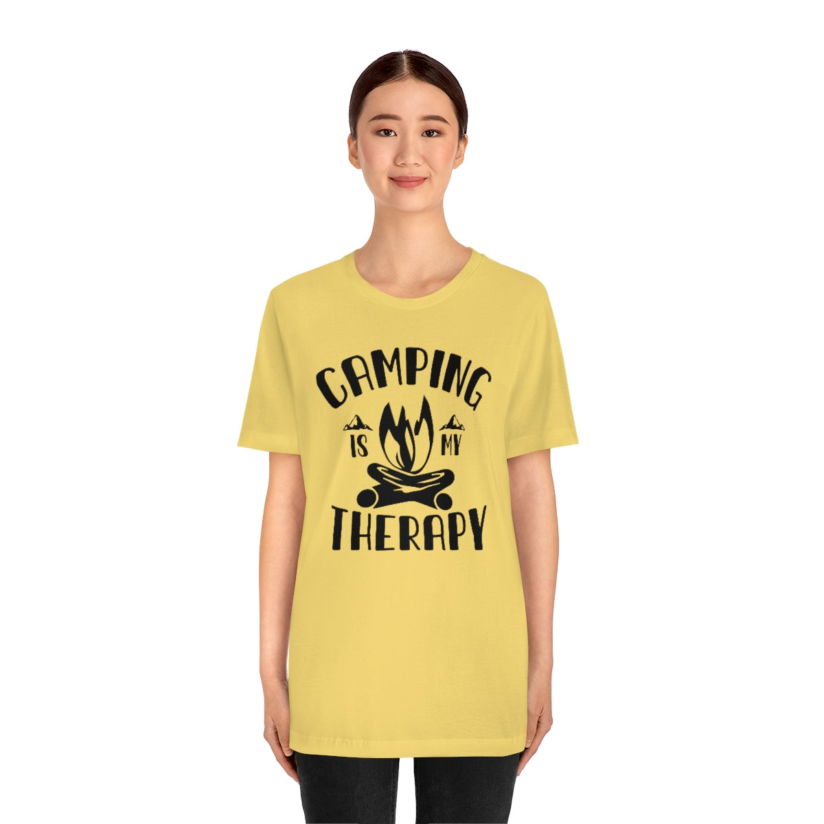 Camping is My Therapy Unisex Jersey Short Sleeve Tee