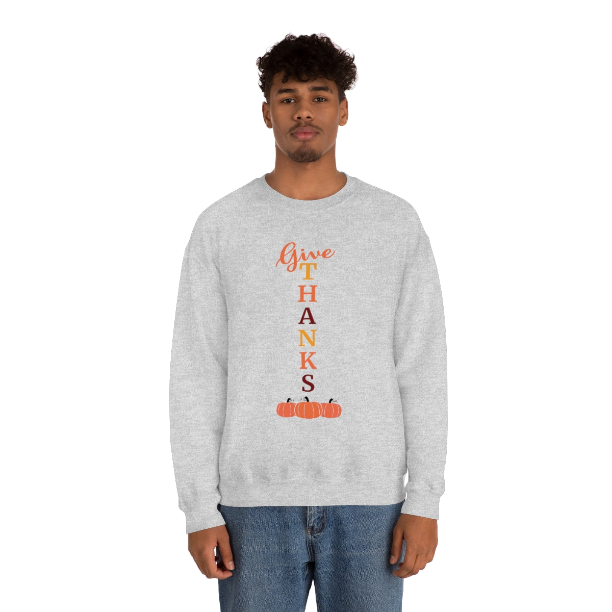 Give Thanks Unisex Heavy Blend™ Crewneck Sweatshirt