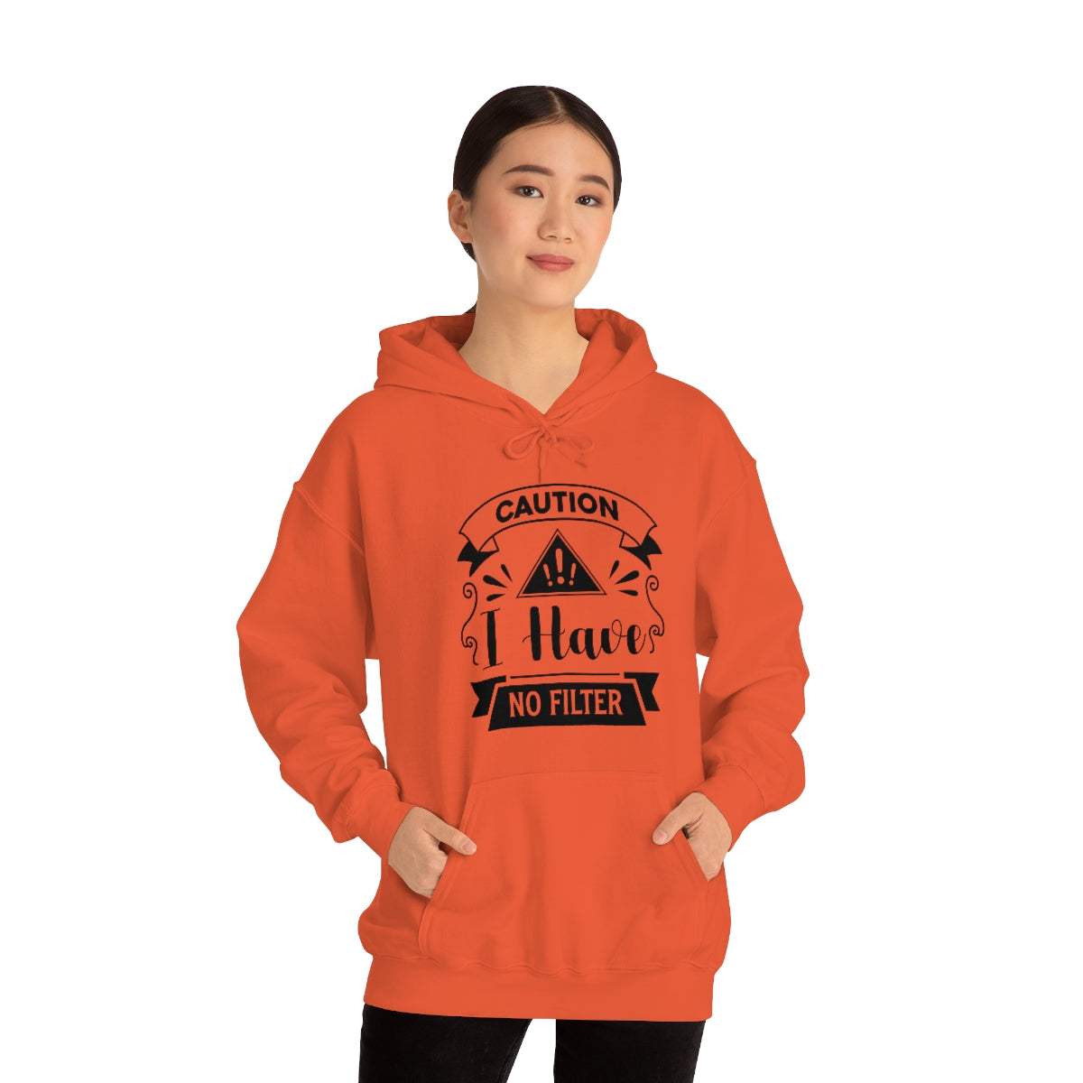 Caution I Have No Filter Unisex Heavy Blend™ Hooded Sweatshirt