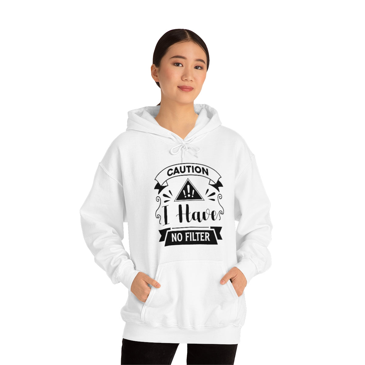 Caution I Have No Filter Unisex Heavy Blend™ Hooded Sweatshirt