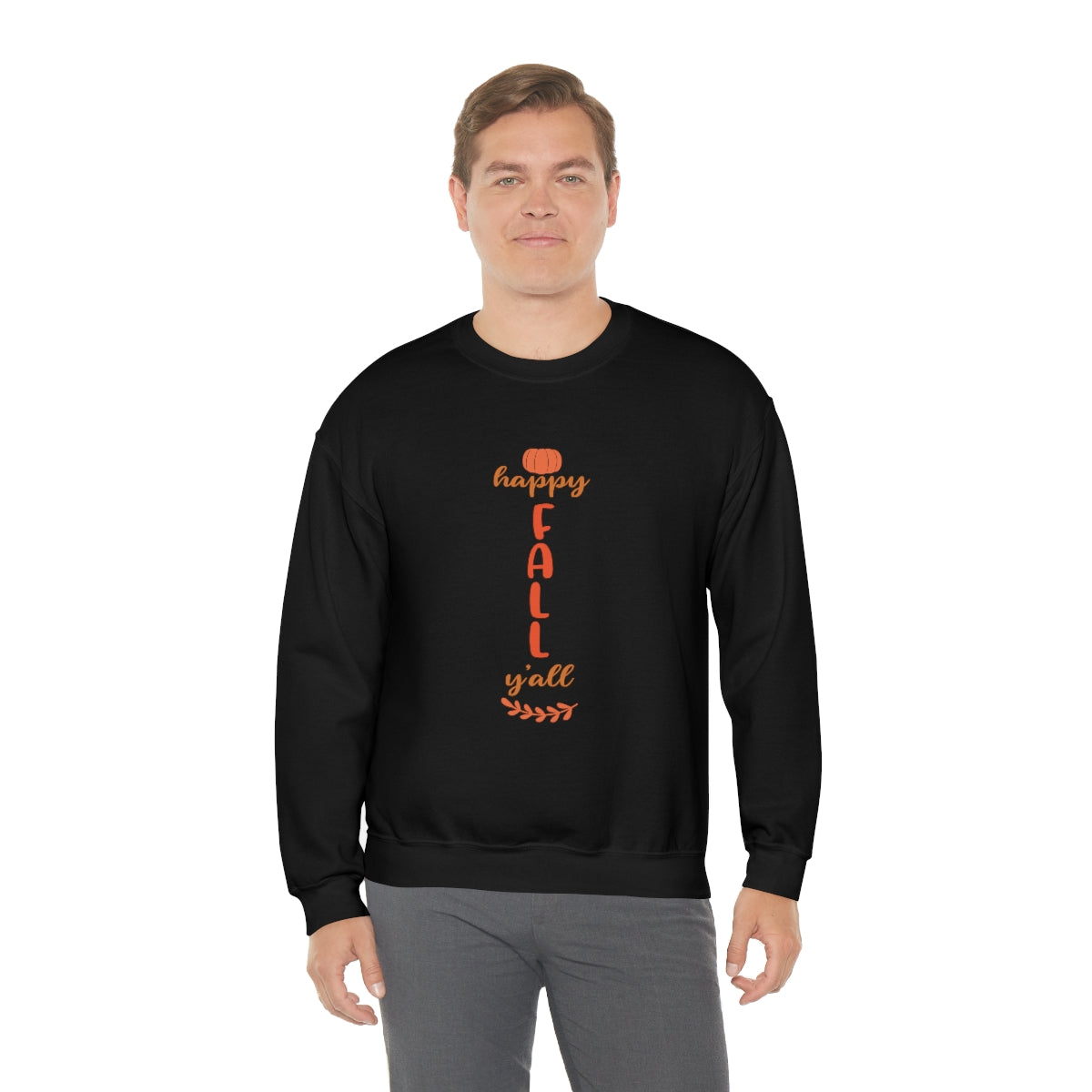 Happy Fall Y'All Unisex Heavy Blend™ Crewneck Sweatshirt