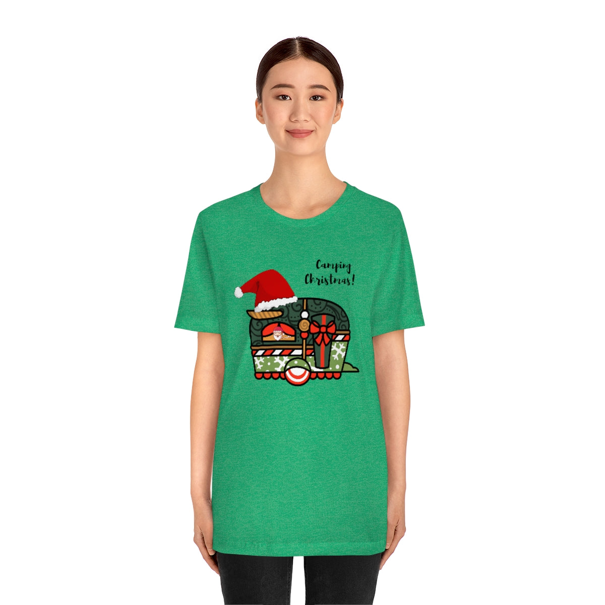 Camping Christmas Unisex Jersey Short Sleeve Tee