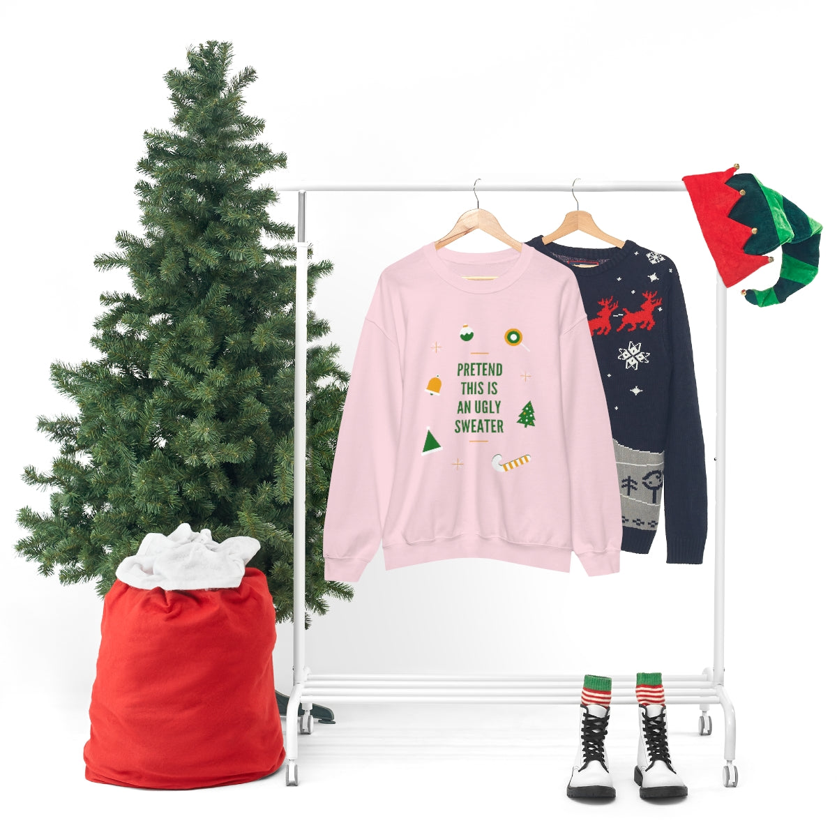 Pretend This is An Ugly Sweater Unisex Heavy Blend™ Crewneck Sweatshirt