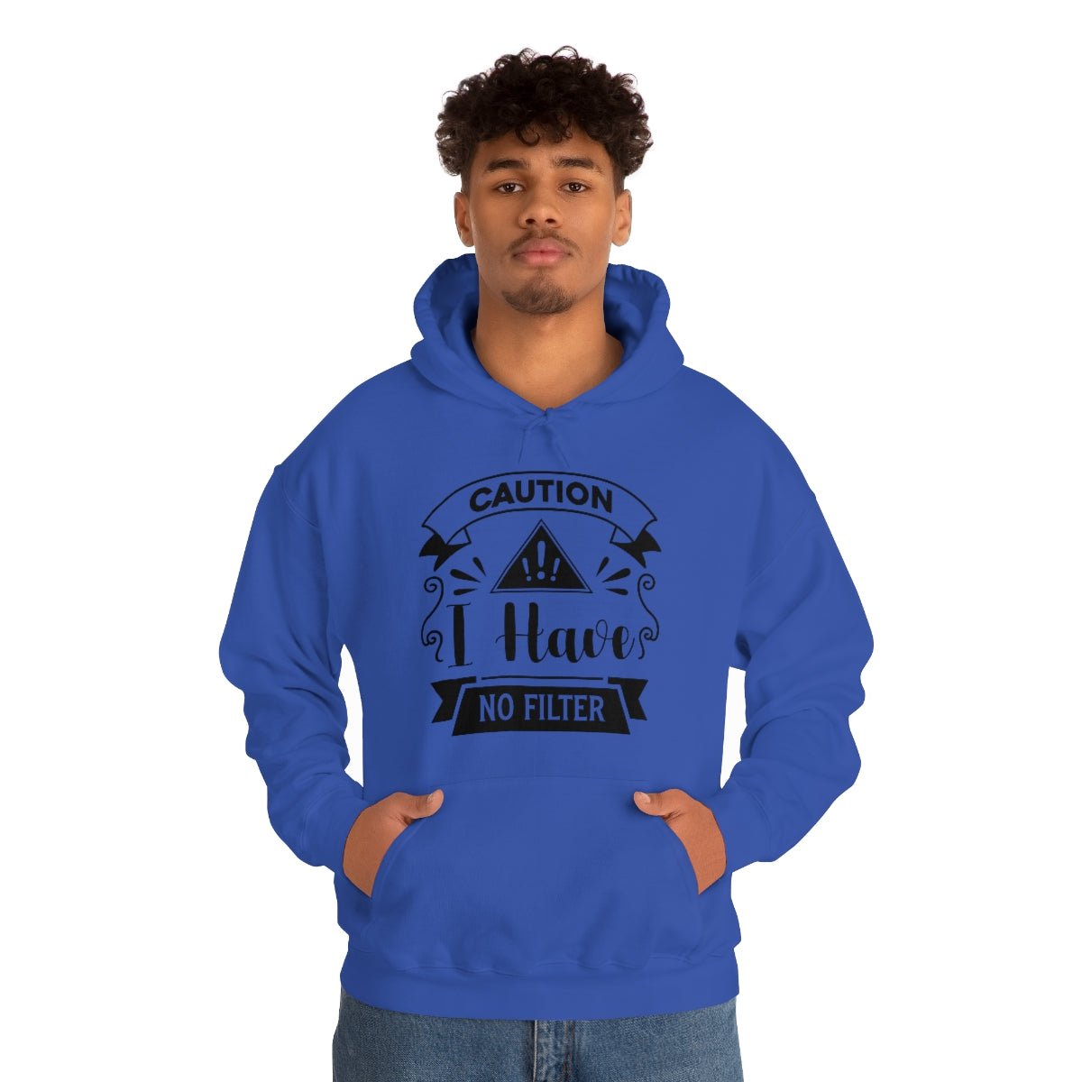 Caution I Have No Filter Unisex Heavy Blend™ Hooded Sweatshirt