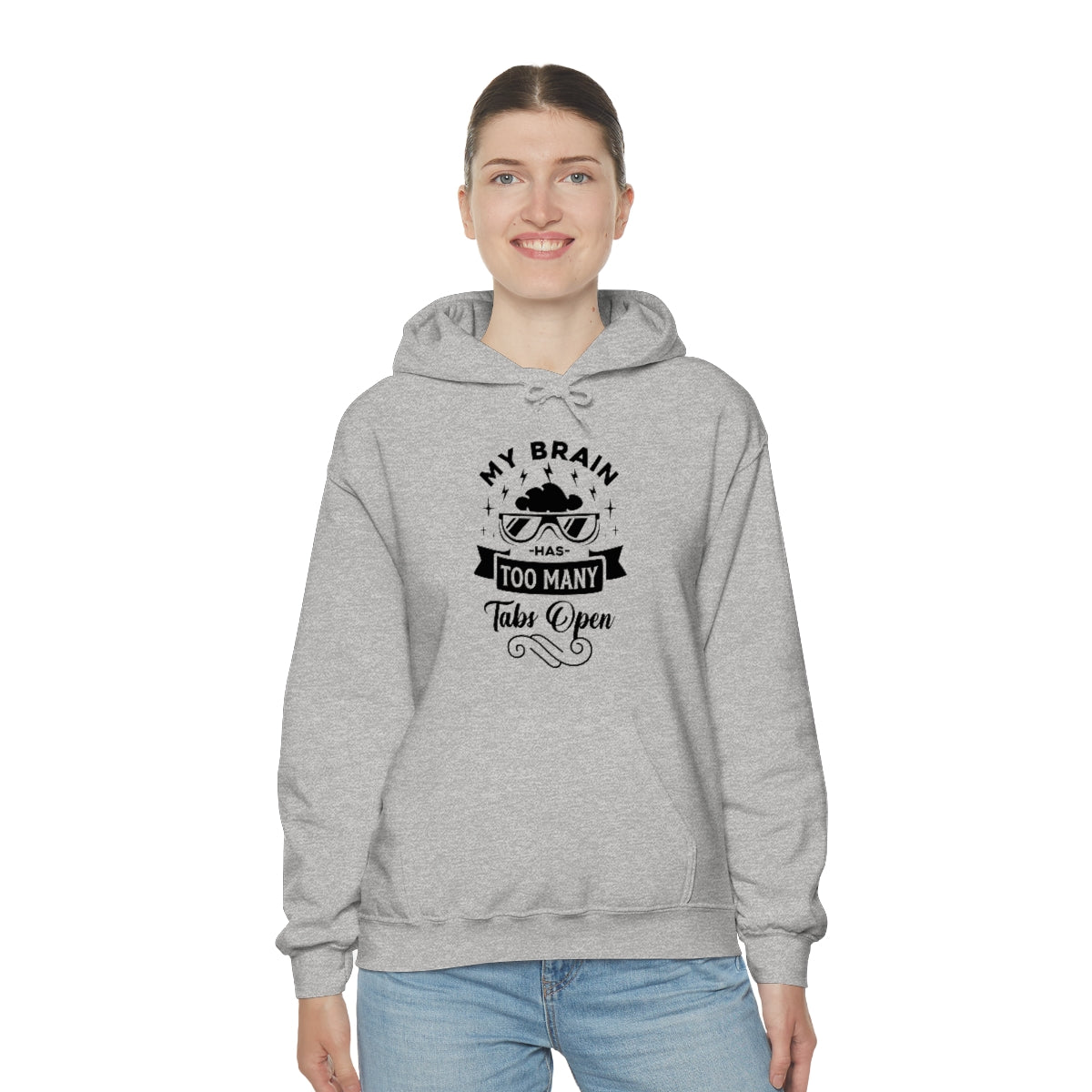 My Brain Has Too Many Tabs Open Unisex Heavy Blend™ Hooded Sweatshirt