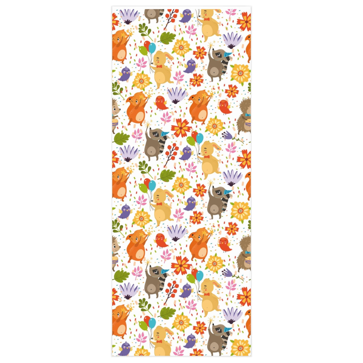 Animals Birds and Flowers Wrapping Paper