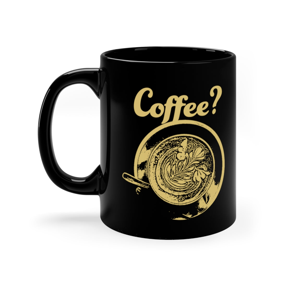 Coffee? 11oz Black Mug