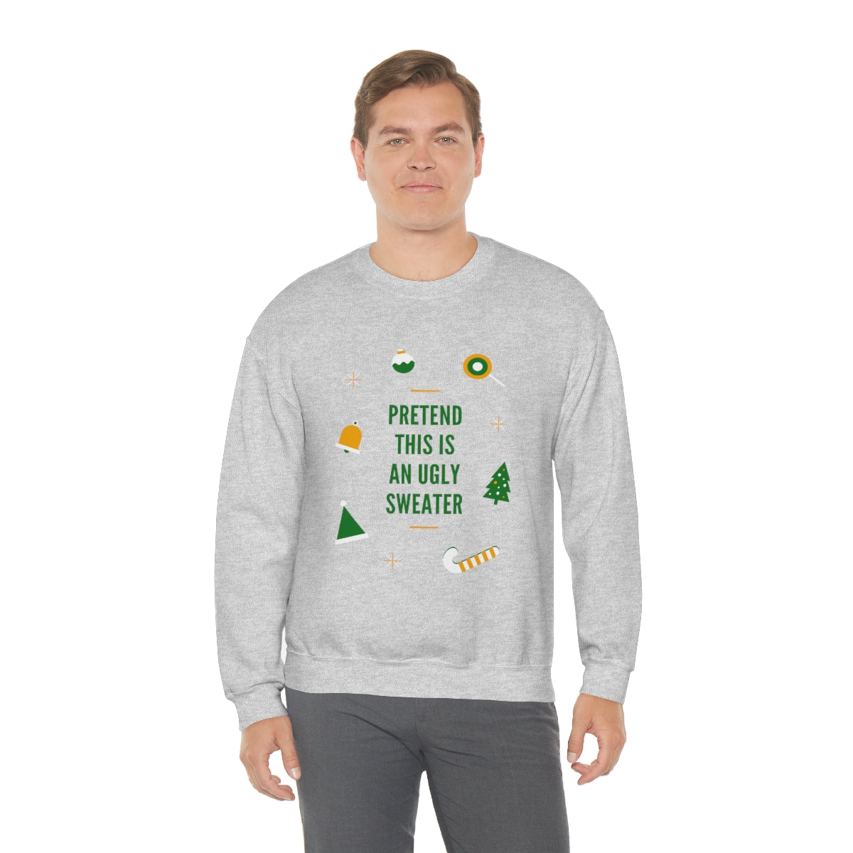 Pretend This is An Ugly Sweater Unisex Heavy Blend™ Crewneck Sweatshirt