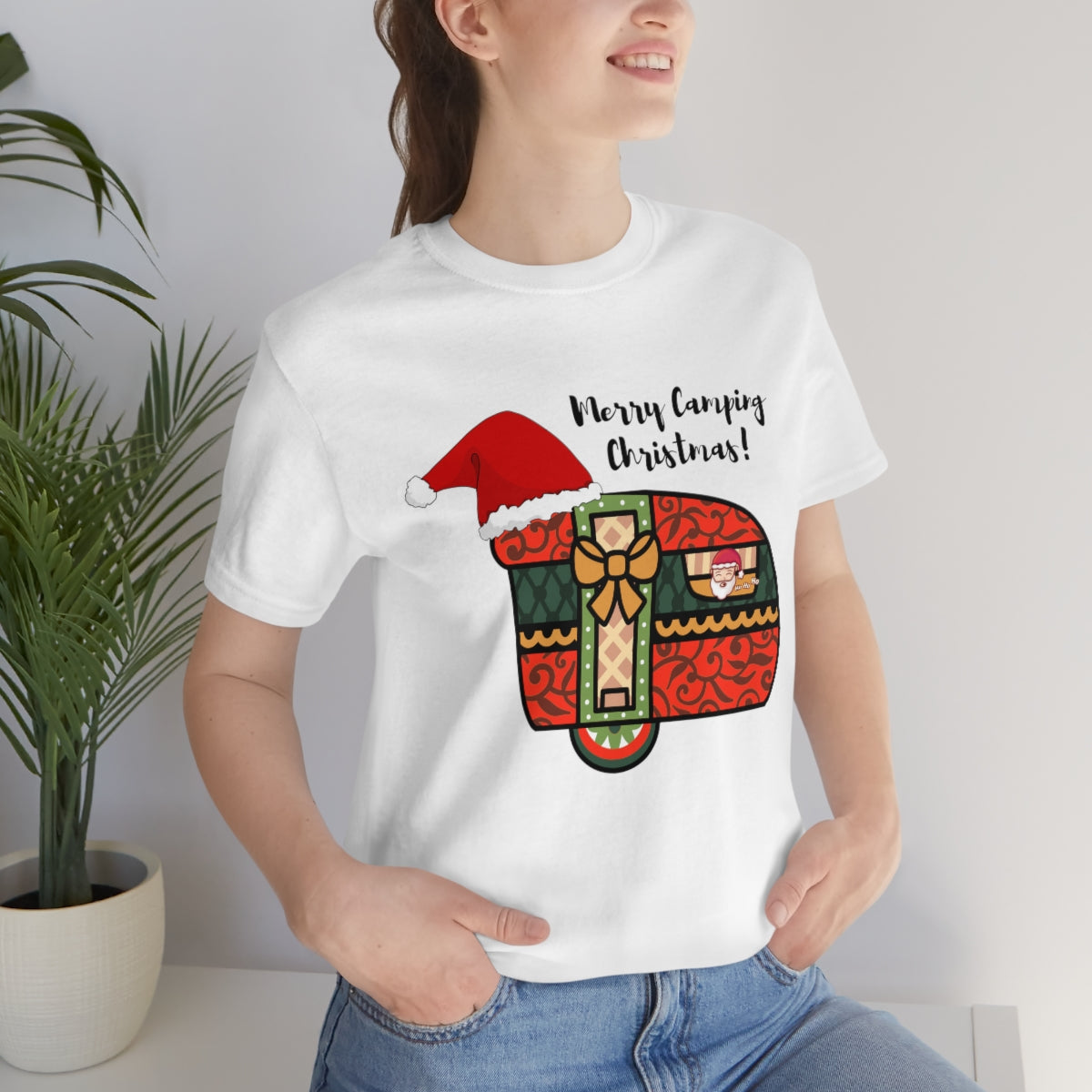 Merry Camping Christmas Unisex Jersey Short Sleeve Tee