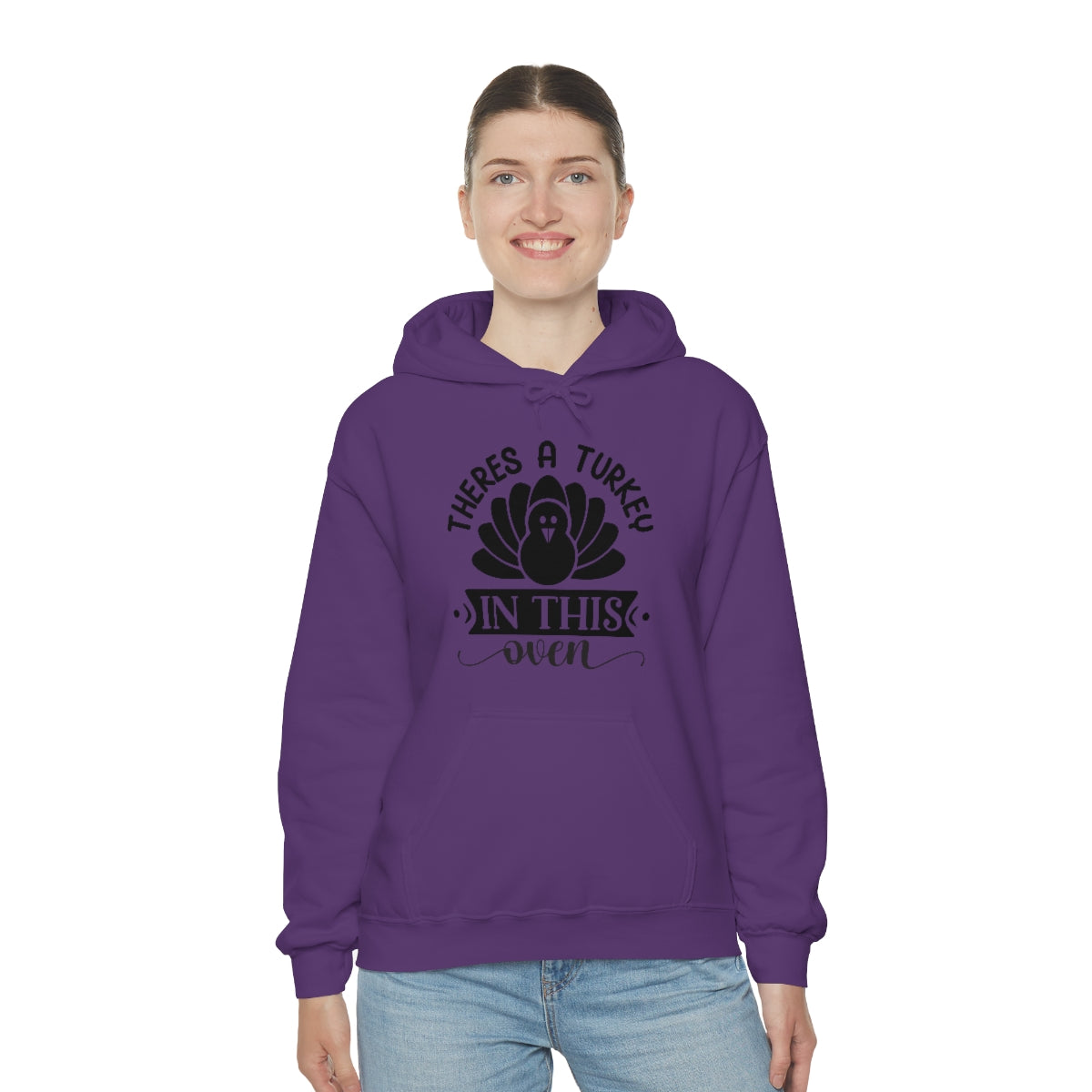 There's A Turkey In This Oven Unisex Heavy Blend™ Hooded Sweatshirt