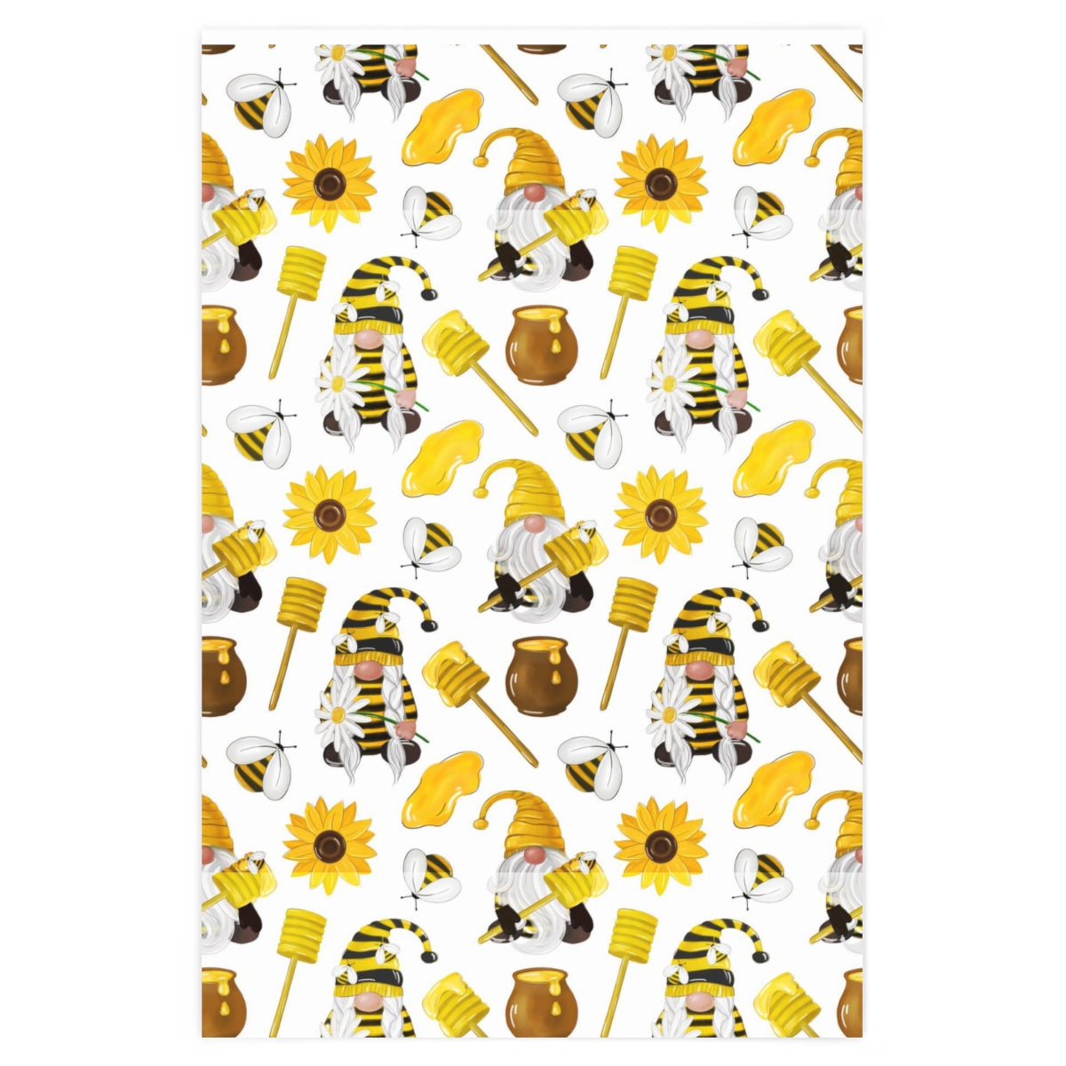 Bumble Bee Gnome Wrapping Paper