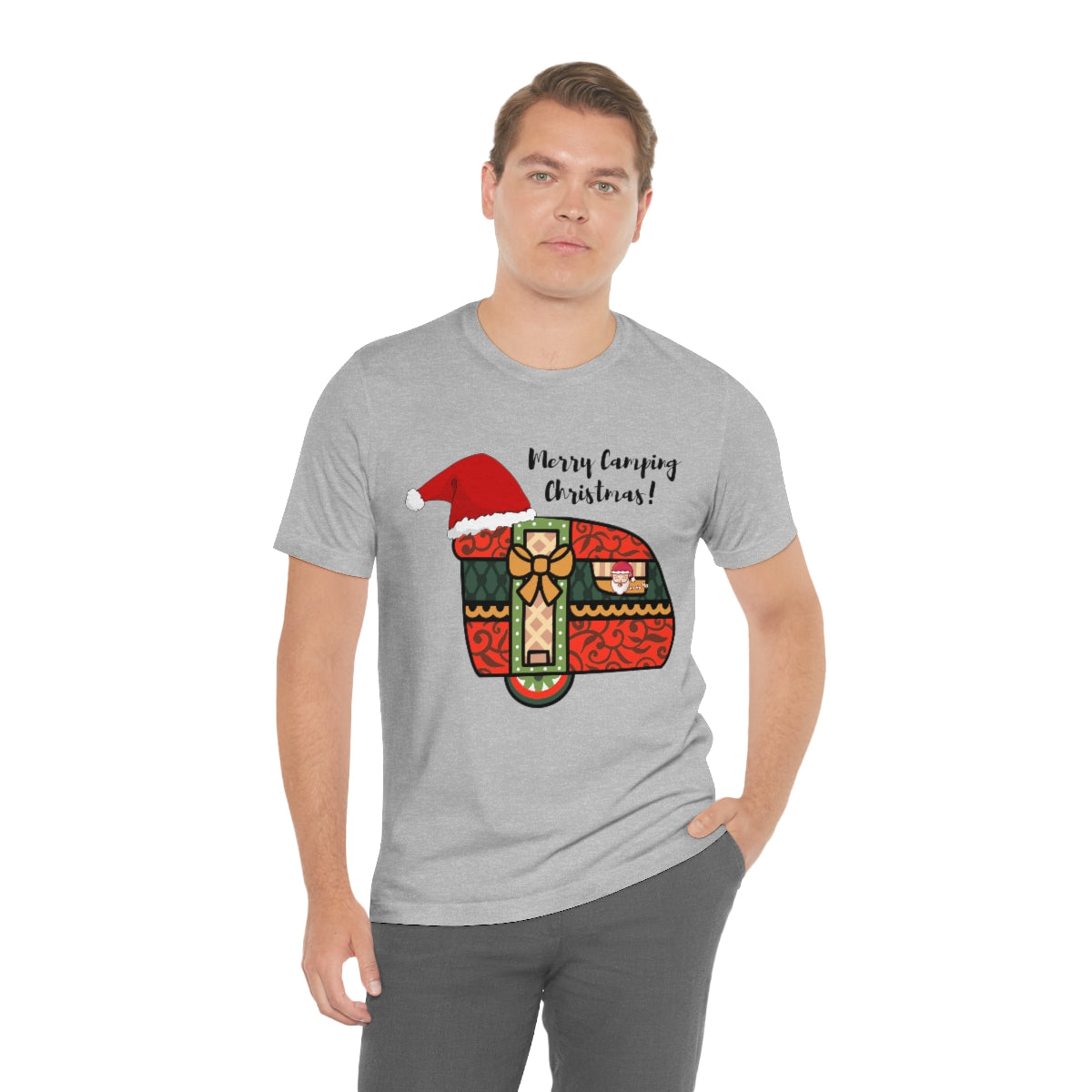 Merry Camping Christmas Unisex Jersey Short Sleeve Tee