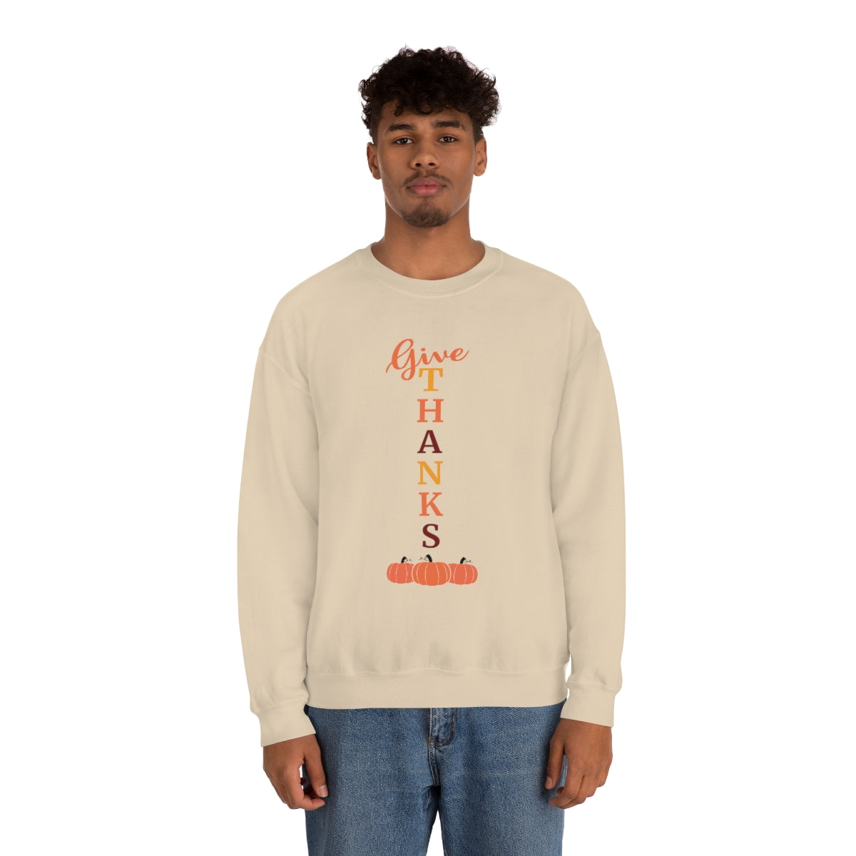 Give Thanks Unisex Heavy Blend™ Crewneck Sweatshirt