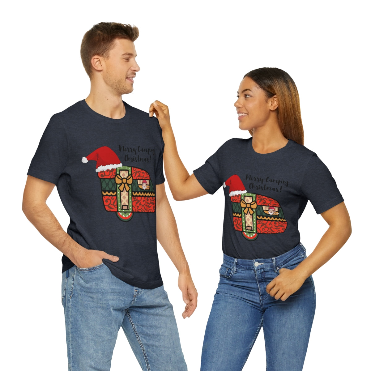 Merry Camping Christmas Unisex Jersey Short Sleeve Tee