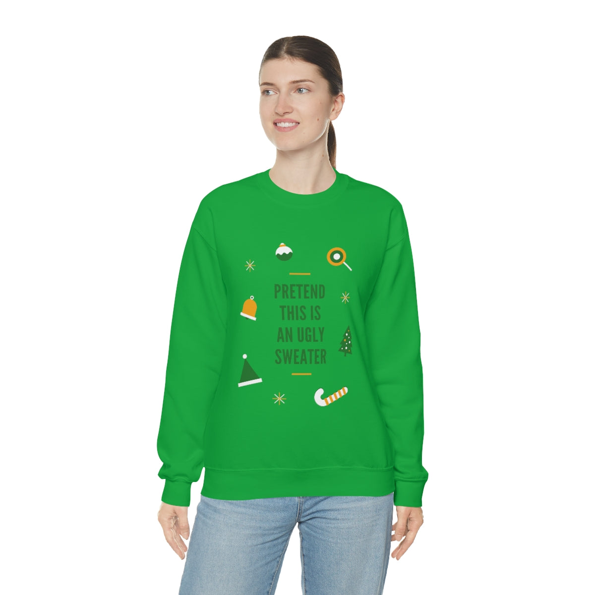 Pretend This is An Ugly Sweater Unisex Heavy Blend™ Crewneck Sweatshirt