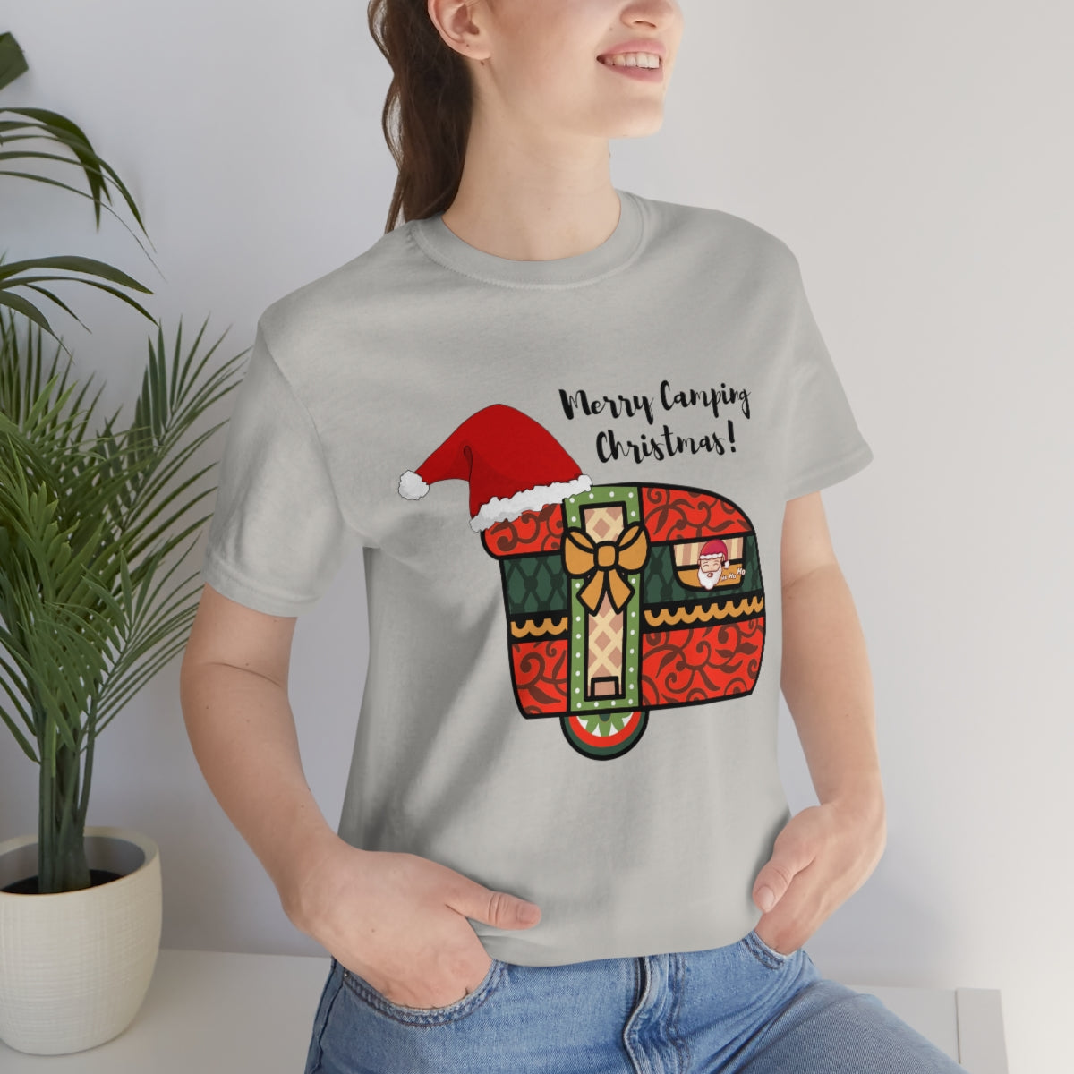 Merry Camping Christmas Unisex Jersey Short Sleeve Tee