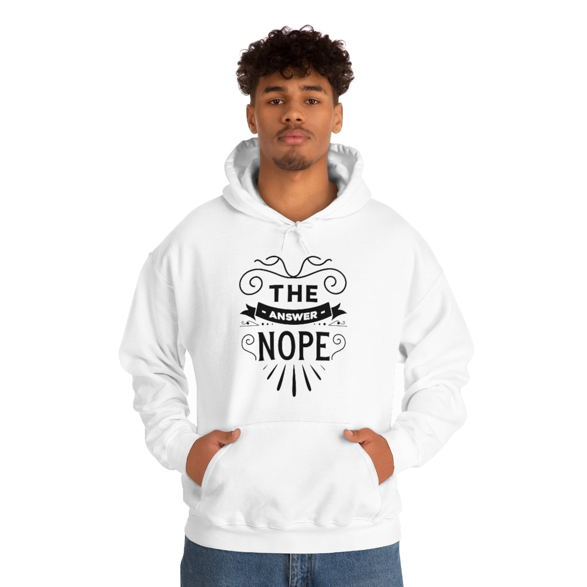 The Answer Nope Unisex Heavy Blend™ Hooded Sweatshirt