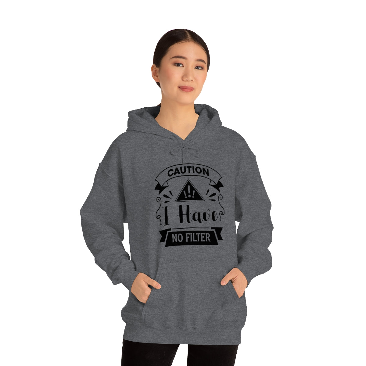 Caution I Have No Filter Unisex Heavy Blend™ Hooded Sweatshirt