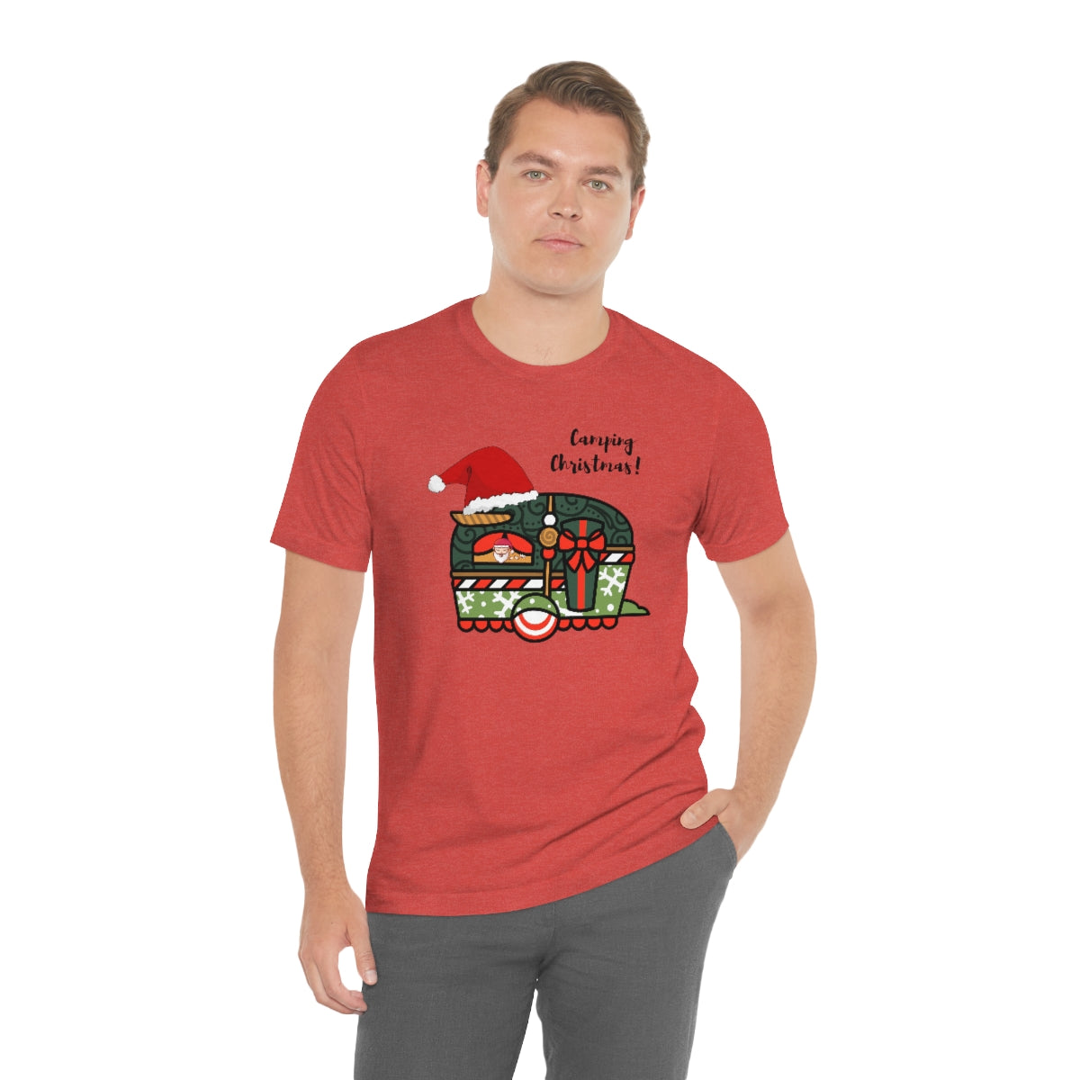 Camping Christmas Unisex Jersey Short Sleeve Tee